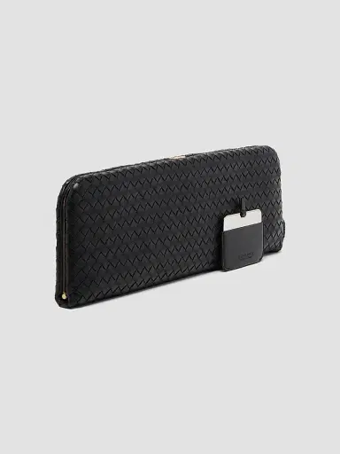 Bottega Veneta Women's Serata Tassel Intrecciato Leather Frame Clutch - Black Brass Vibrato | Thumbnail 4 Bottega Veneta Women's Serata Tassel Intrecciato Leather Frame Clutch - Black Brass Vibrato | Thumbnail 4