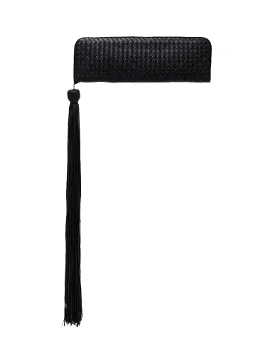 Bottega Veneta Women's Serata Tassel Intrecciato Leather Frame Clutch - Black Brass Vibrato | Thumbnail 1 Bottega Veneta Women's Serata Tassel Intrecciato Leather Frame Clutch - Black Brass Vibrato | Thumbnail 1
