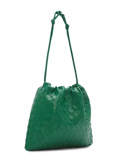 Bottega Veneta Women's Intrecciato Leather Pouch - Jungle Gold | Thumbnail 3 Bottega Veneta Women's Intrecciato Leather Pouch - Jungle Gold | Thumbnail 3