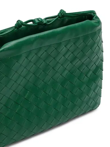 Bottega Veneta Women's Intrecciato Leather Pouch - Jungle Gold | Thumbnail 5 Bottega Veneta Women's Intrecciato Leather Pouch - Jungle Gold | Thumbnail 5