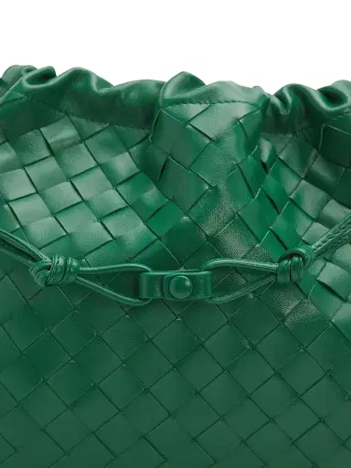 Bottega Veneta Women's Intrecciato Leather Pouch - Jungle Gold | Thumbnail 6 Bottega Veneta Women's Intrecciato Leather Pouch - Jungle Gold | Thumbnail 6