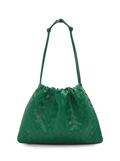 Bottega Veneta Women's Intrecciato Leather Pouch - Jungle Gold | Thumbnail 1 Bottega Veneta Women's Intrecciato Leather Pouch - Jungle Gold | Thumbnail 1