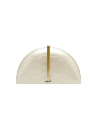 Cult Gaia Women's Laguna Half-Moon Clutch - Ivory | Thumbnail 1 Cult Gaia Women's Laguna Half-Moon Clutch - Ivory | Thumbnail 1