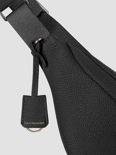 MAISON de SABRÉ Leather Sling Bag - Black Caviar | Thumbnail 7 MAISON de SABRÉ Leather Sling Bag - Black Caviar | Thumbnail 7