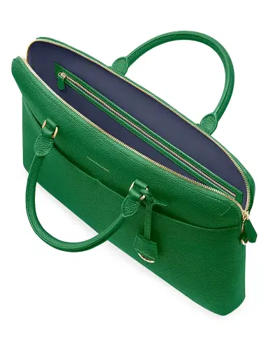 MAISON de SABRÉ Men's Leather Laptop Bag - Emerald Green | Thumbnail 4 MAISON de SABRÉ Men's Leather Laptop Bag - Emerald Green | Thumbnail 4