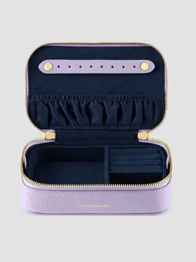 MAISON de SABRÉ Women's Leather Jewelry Case - Lavender Purple | Thumbnail 2 MAISON de SABRÉ Women's Leather Jewelry Case - Lavender Purple | Thumbnail 2