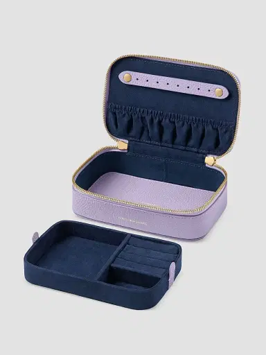 MAISON de SABRÉ Women's Leather Jewelry Case - Lavender Purple | Thumbnail 3 MAISON de SABRÉ Women's Leather Jewelry Case - Lavender Purple | Thumbnail 3