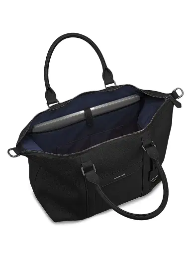 MAISON de SABRÉ Men's Large Leather Weekender Bag - Black Caviar | Thumbnail 2 MAISON de SABRÉ Men's Large Leather Weekender Bag - Black Caviar | Thumbnail 2