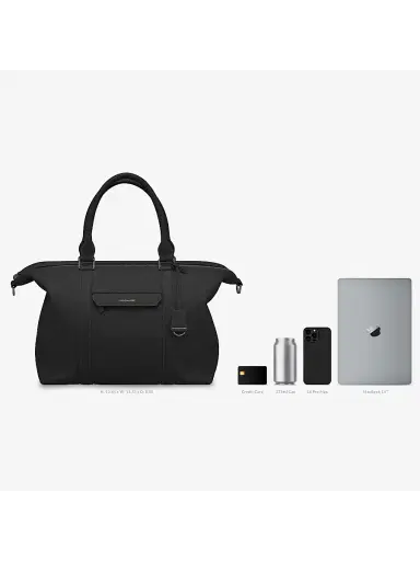 MAISON de SABRÉ Men's Large Leather Weekender Bag - Black Caviar | Thumbnail 1 MAISON de SABRÉ Men's Large Leather Weekender Bag - Black Caviar | Thumbnail 1