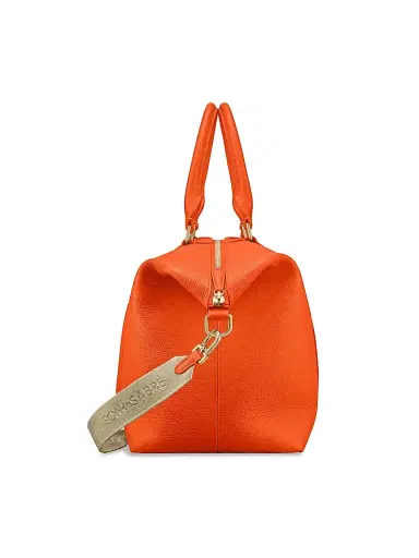 MAISON de SABRÉ Men's Large Leather Weekender Bag - Manhattan Orange | Thumbnail 1 MAISON de SABRÉ Men's Large Leather Weekender Bag - Manhattan Orange | Thumbnail 1
