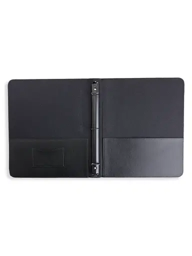 Royce New York One-Inch Leather Ring Binder - Black | Thumbnail 2 Royce New York One-Inch Leather Ring Binder - Black | Thumbnail 2