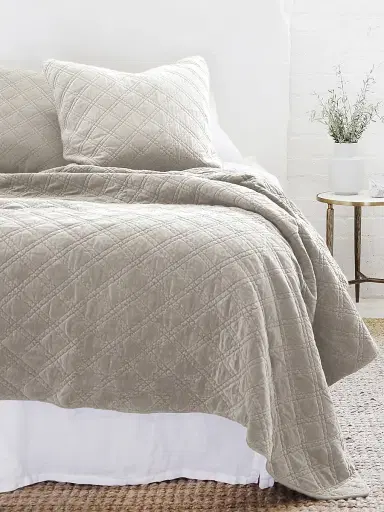 Pom Pom at Home Brussels Coverlet - Taupe King | Thumbnail 1 Pom Pom at Home Brussels Coverlet - Taupe King | Thumbnail 1