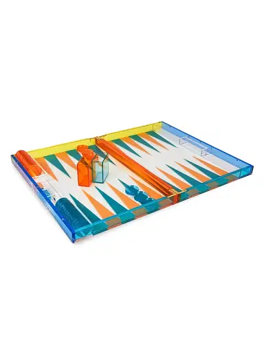 Tizo Multicolor Acrylic Backgammon Set | Thumbnail 2 Tizo Multicolor Acrylic Backgammon Set | Thumbnail 2