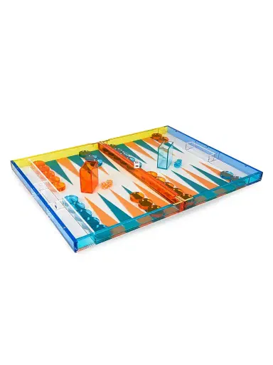 Tizo Multicolor Acrylic Backgammon Set | Thumbnail 1 Tizo Multicolor Acrylic Backgammon Set | Thumbnail 1