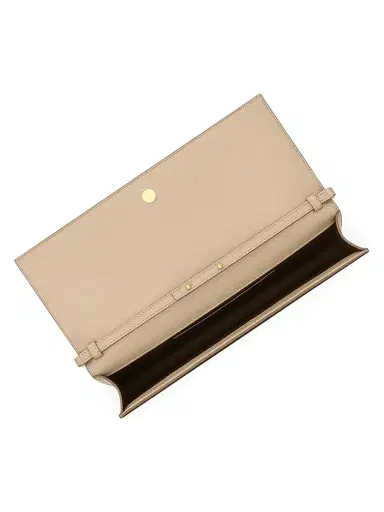 Saint Laurent Women's Kate Clutch in Grain De Poudre Leather - Dark Beige | Thumbnail 3 Saint Laurent Women's Kate Clutch in Grain De Poudre Leather - Dark Beige | Thumbnail 3