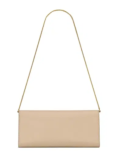 Saint Laurent Women's Kate Clutch in Grain De Poudre Leather - Dark Beige | Thumbnail 5 Saint Laurent Women's Kate Clutch in Grain De Poudre Leather - Dark Beige | Thumbnail 5
