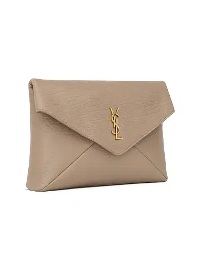 Saint Laurent Women's Cassandre Large Envelope Pouch In Lambskin | Thumbnail 5 Saint Laurent Women's Cassandre Large Envelope Pouch In Lambskin | Thumbnail 5