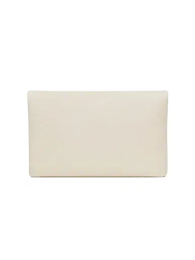Saint Laurent Women's Cassandre Large Envelope Pouch In Lambskin - Blanc Vintage | Thumbnail 3 Saint Laurent Women's Cassandre Large Envelope Pouch In Lambskin - Blanc Vintage | Thumbnail 3