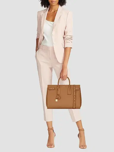 Saint Laurent Women's Sac De Jour Supple Medium In Grained Leather - Cinnamon | Thumbnail 2 Saint Laurent Women's Sac De Jour Supple Medium In Grained Leather - Cinnamon | Thumbnail 2