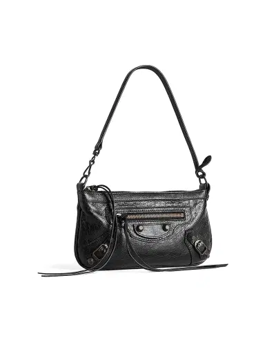 Balenciaga Women's Le City Pouch on Strap - Black | Thumbnail 6 Balenciaga Women's Le City Pouch on Strap - Black | Thumbnail 6