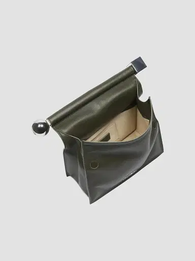 Jacquemus Women's La Pochette Rond Carré Leather Clutch | Thumbnail 4 Jacquemus Women's La Pochette Rond Carré Leather Clutch | Thumbnail 4