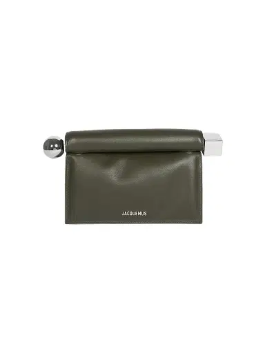 Jacquemus Women's La Pochette Rond Carré Leather Clutch | Thumbnail 1 Jacquemus Women's La Pochette Rond Carré Leather Clutch | Thumbnail 1