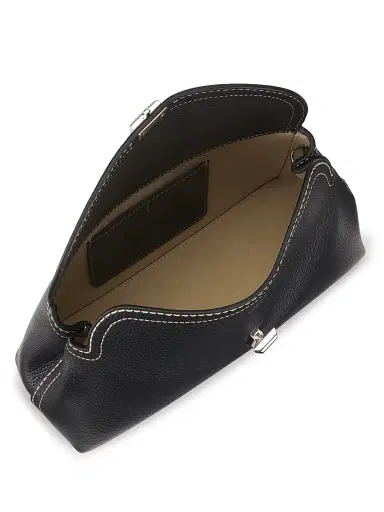Toteme Women's T-Lock Leather Clutch - Black | Thumbnail 4 Toteme Women's T-Lock Leather Clutch - Black | Thumbnail 4