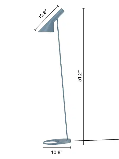 Louis Poulsen AJ Floor Lamp - Dusty Blue | Thumbnail 1 Louis Poulsen AJ Floor Lamp - Dusty Blue | Thumbnail 1