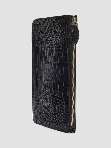 TOTEME Women's Threefold Croc-Embossed Leather Clutch | Thumbnail 6 TOTEME Women's Threefold Croc-Embossed Leather Clutch | Thumbnail 6