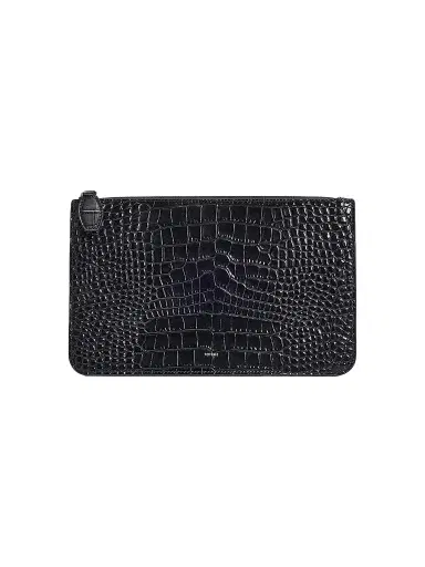 TOTEME Women's Threefold Croc-Embossed Leather Clutch | Thumbnail 1 TOTEME Women's Threefold Croc-Embossed Leather Clutch | Thumbnail 1
