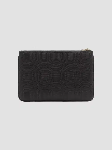 Valentino Garavani Women's VLogo Signature Clutch in Moiré Fabric with Jewel Logo - Black | Thumbnail 2 Valentino Garavani Women's VLogo Signature Clutch in Moiré Fabric with Jewel Logo - Black | Thumbnail 2