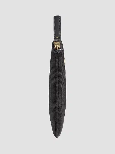 Valentino Garavani Women's VLogo Signature Clutch in Moiré Fabric with Jewel Logo - Black | Thumbnail 4 Valentino Garavani Women's VLogo Signature Clutch in Moiré Fabric with Jewel Logo - Black | Thumbnail 4