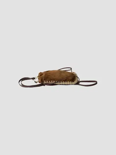 Prada Women's Suede Drawstring Case - Brown | Thumbnail 2 Prada Women's Suede Drawstring Case - Brown | Thumbnail 2
