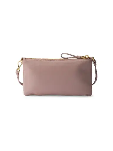 Prada Women's Nappa Leather Zipper Pouch - Pink | Thumbnail 3 Prada Women's Nappa Leather Zipper Pouch - Pink | Thumbnail 3