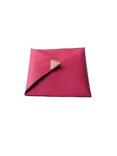 Prada Women's Saffiano Leather Envelope Clutch - Dark Pink | Thumbnail 3 Prada Women's Saffiano Leather Envelope Clutch - Dark Pink | Thumbnail 3