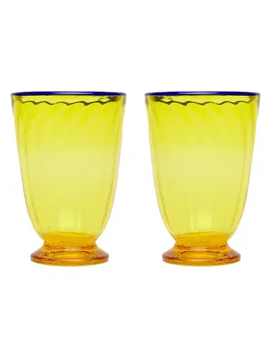 La DoubleJ Rainbow Glasses Set of 2 - Yellow | Thumbnail 1 La DoubleJ Rainbow Glasses Set of 2 - Yellow | Thumbnail 1