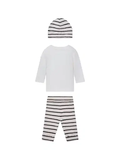 Moncler Baby's Set in Cotton - White Blue 12 Months | Thumbnail 2 Moncler Baby's Set in Cotton - White Blue 12 Months | Thumbnail 2
