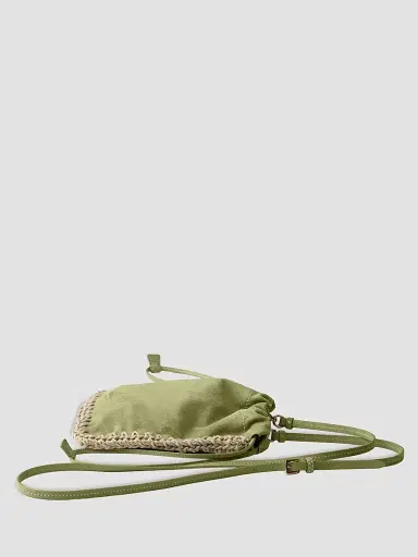 Prada Women's Suede Drawstring Case - Green | Thumbnail 4 Prada Women's Suede Drawstring Case - Green | Thumbnail 4