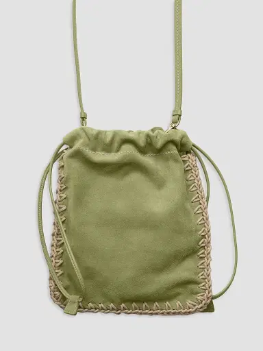 Prada Women's Suede Drawstring Case - Green | Thumbnail 5 Prada Women's Suede Drawstring Case - Green | Thumbnail 5