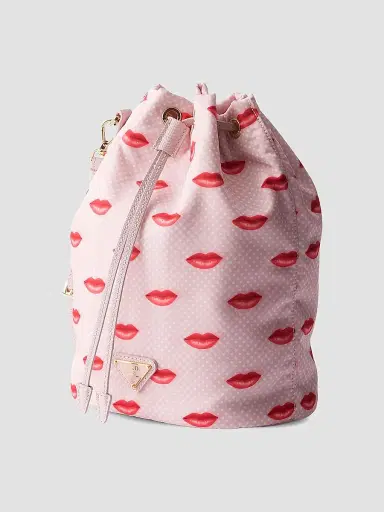 Prada Women's Printed Re-Nylon Pouch - Pink | Thumbnail 2 Prada Women's Printed Re-Nylon Pouch - Pink | Thumbnail 2
