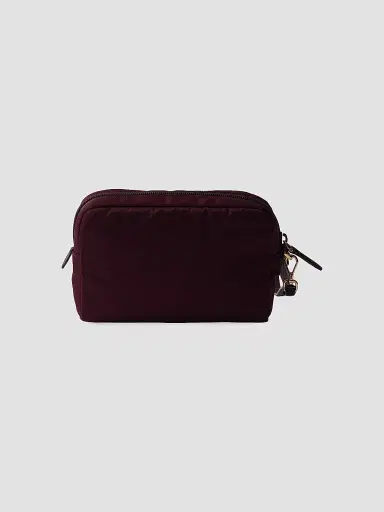 Prada Women's Re-Nylon Pouch - Dark Red | Thumbnail 3 Prada Women's Re-Nylon Pouch - Dark Red | Thumbnail 3