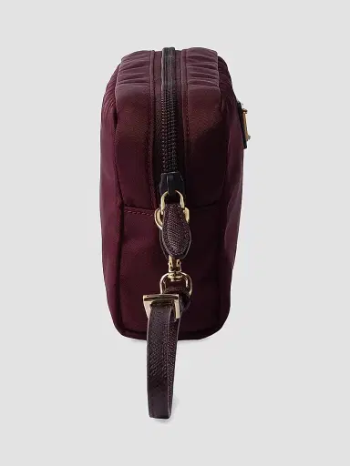 Prada Women's Re-Nylon Pouch - Dark Red | Thumbnail 5 Prada Women's Re-Nylon Pouch - Dark Red | Thumbnail 5
