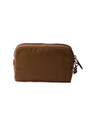 Prada Women's Re-Nylon Pouch - Dark Brown | Thumbnail 3 Prada Women's Re-Nylon Pouch - Dark Brown | Thumbnail 3
