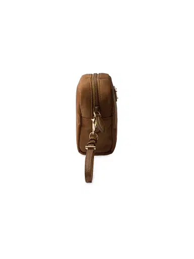 Prada Women's Re-Nylon Pouch - Dark Brown | Thumbnail 4 Prada Women's Re-Nylon Pouch - Dark Brown | Thumbnail 4