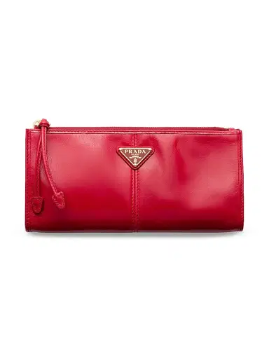 Prada Women's Leather Pouch - Red | Thumbnail 1 Prada Women's Leather Pouch - Red | Thumbnail 1