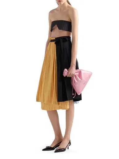 Prada Women's Wish Silk Duchesse Pouch - Pink | Thumbnail 2 Prada Women's Wish Silk Duchesse Pouch - Pink | Thumbnail 2