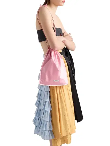 Prada Women's Wish Silk Duchesse Pouch - Pink | Thumbnail 3 Prada Women's Wish Silk Duchesse Pouch - Pink | Thumbnail 3
