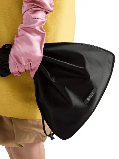 Prada Women's Wish Silk Duchesse Pouch - Black | Thumbnail 4 Prada Women's Wish Silk Duchesse Pouch - Black | Thumbnail 4