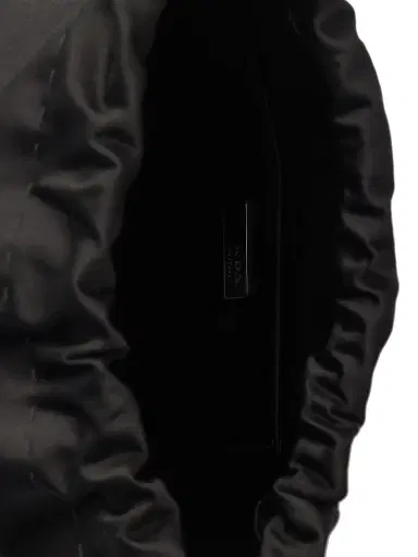 Prada Women's Wish Silk Duchesse Pouch - Black | Thumbnail 6 Prada Women's Wish Silk Duchesse Pouch - Black | Thumbnail 6