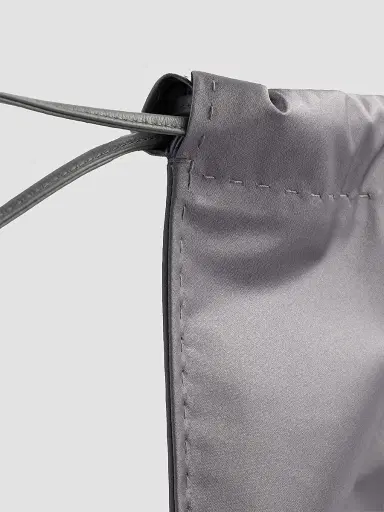 Prada Women's Wish Silk Duchesse Pouch - Grey | Thumbnail 3 Prada Women's Wish Silk Duchesse Pouch - Grey | Thumbnail 3